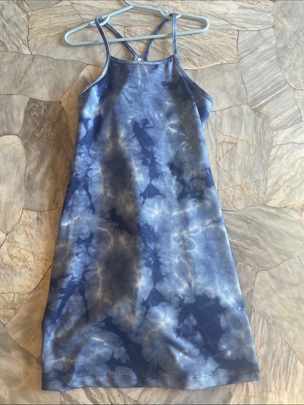 GAP Girls Blue Tie-Dye Tank Dress